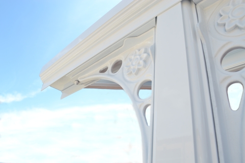 Close up on a victorian style Carport/Veranda